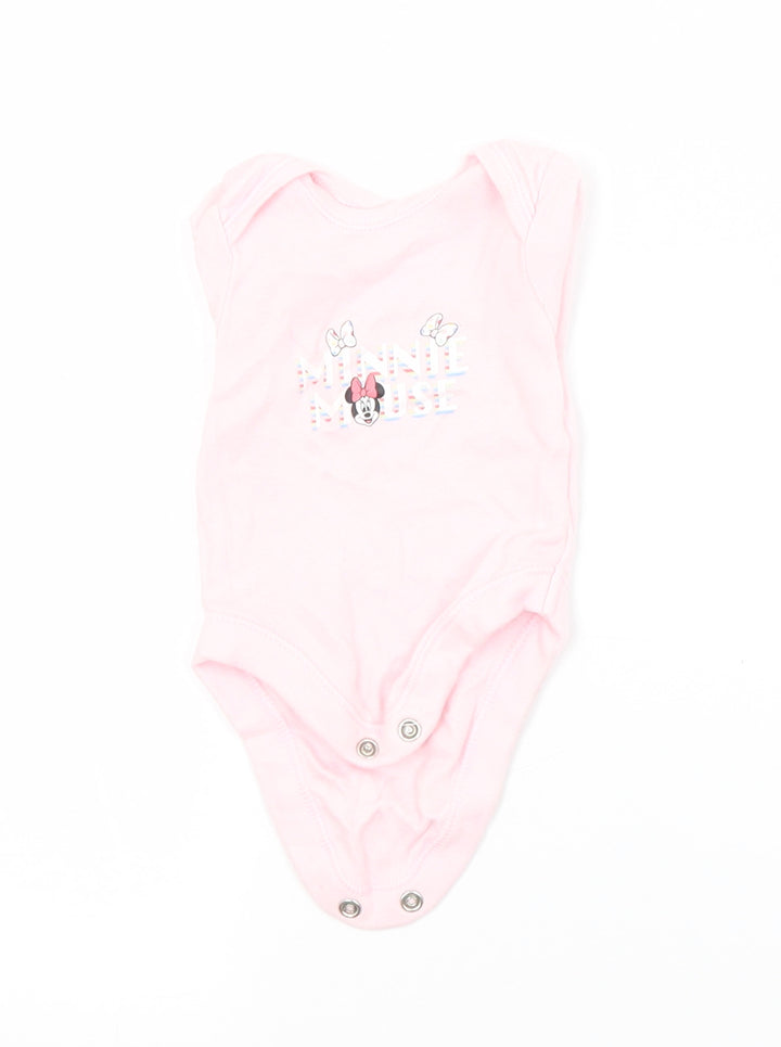 George Baby Pink Cotton Babygrow One-Piece Size 0-3 Months - MINNIE MOUSE