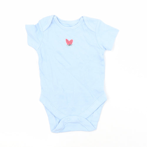 George Baby Blue  Cotton Babygrow One-Piece Size 0-3 Months   - LADYBUG