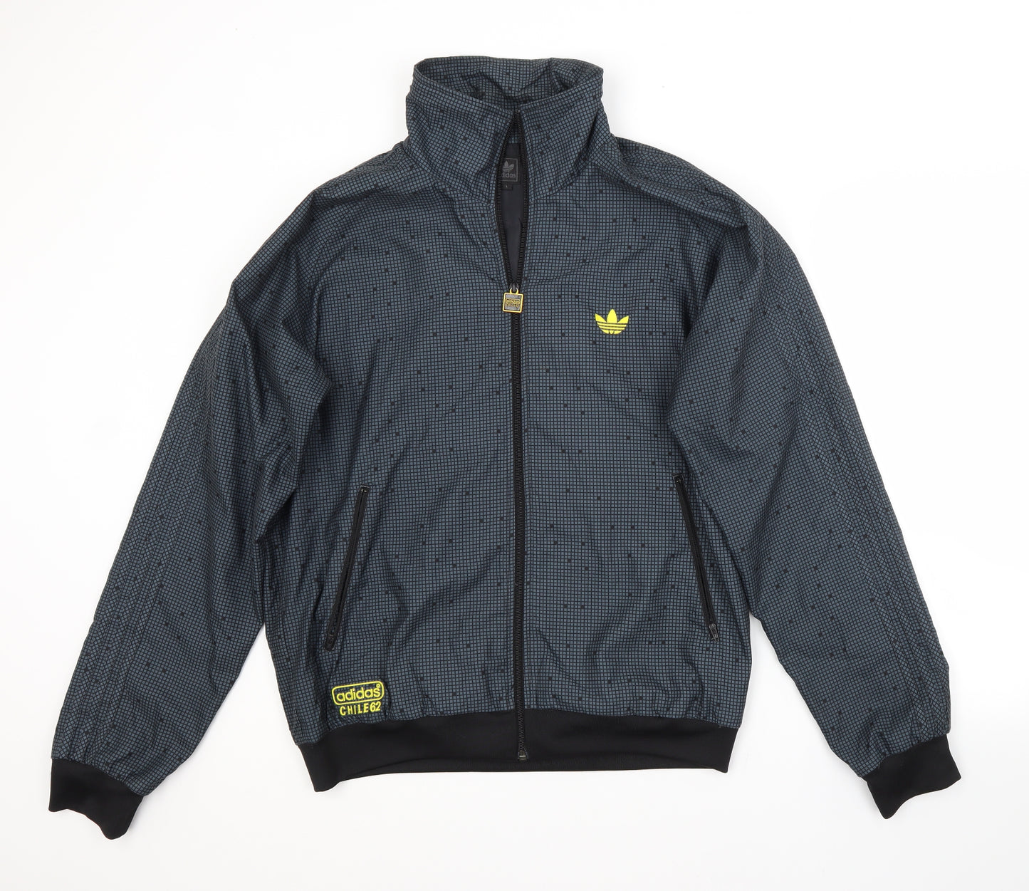 adidas Mens Blue Check  Jacket  Size L
