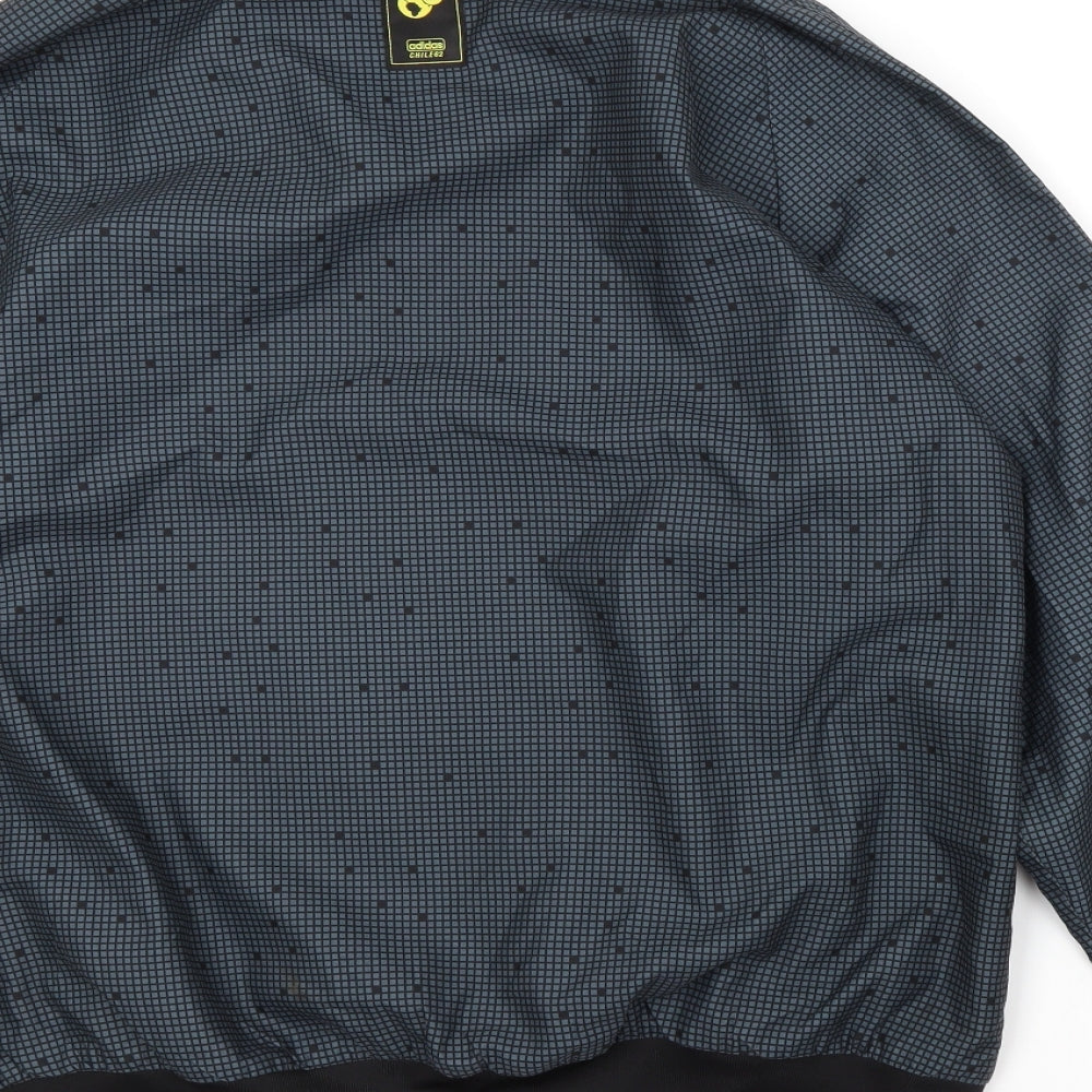 adidas Mens Blue Check  Jacket  Size L