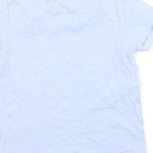 NEXT Girls Blue  Cotton Basic T-Shirt Size 7 Years Crew Neck