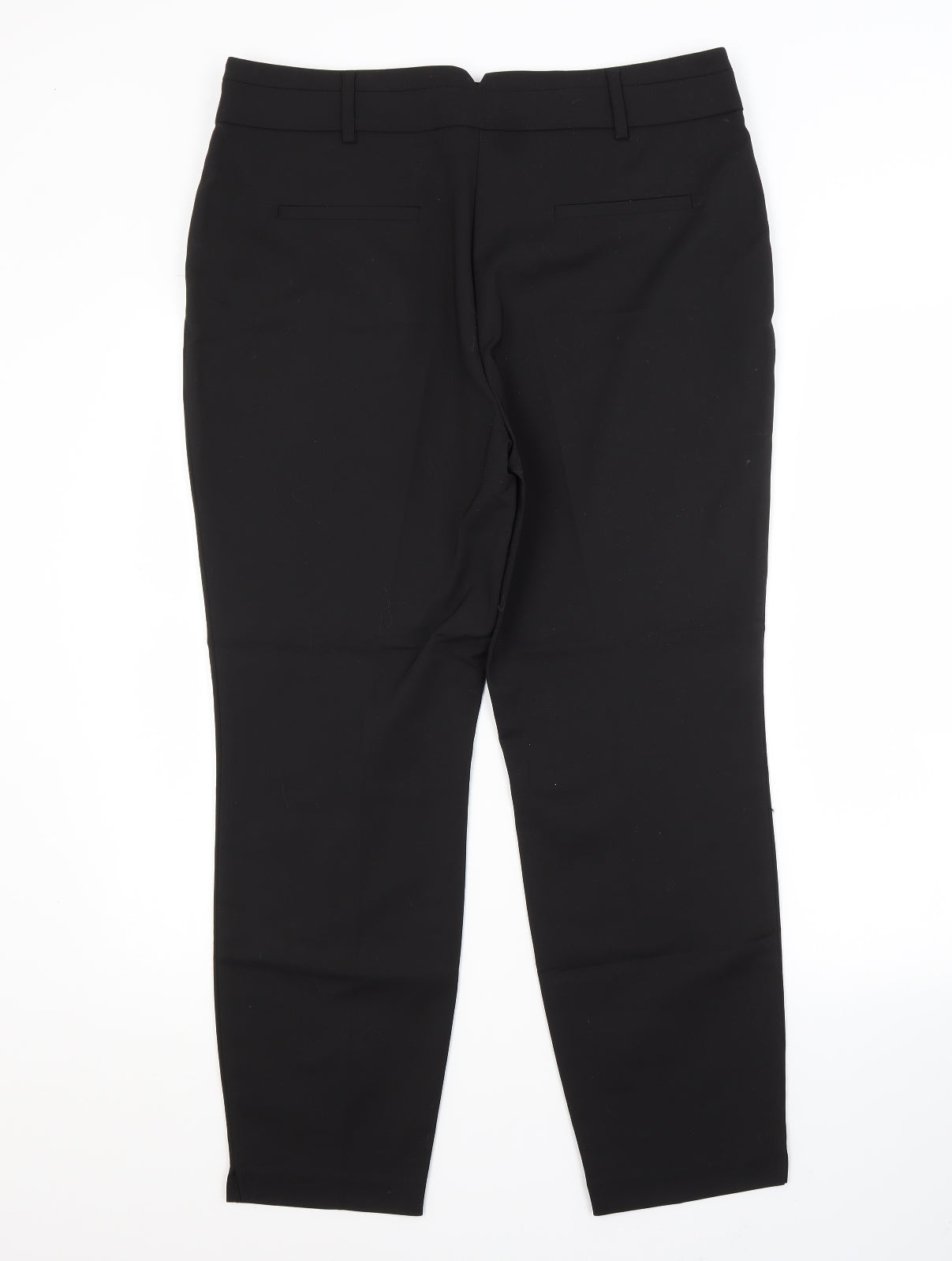 Papaya Womens Black  Cotton Trousers  Size 16 L27 in Regular