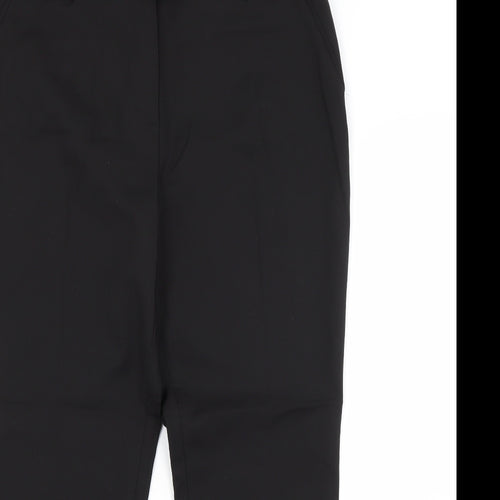 Papaya Womens Black  Cotton Trousers  Size 16 L27 in Regular