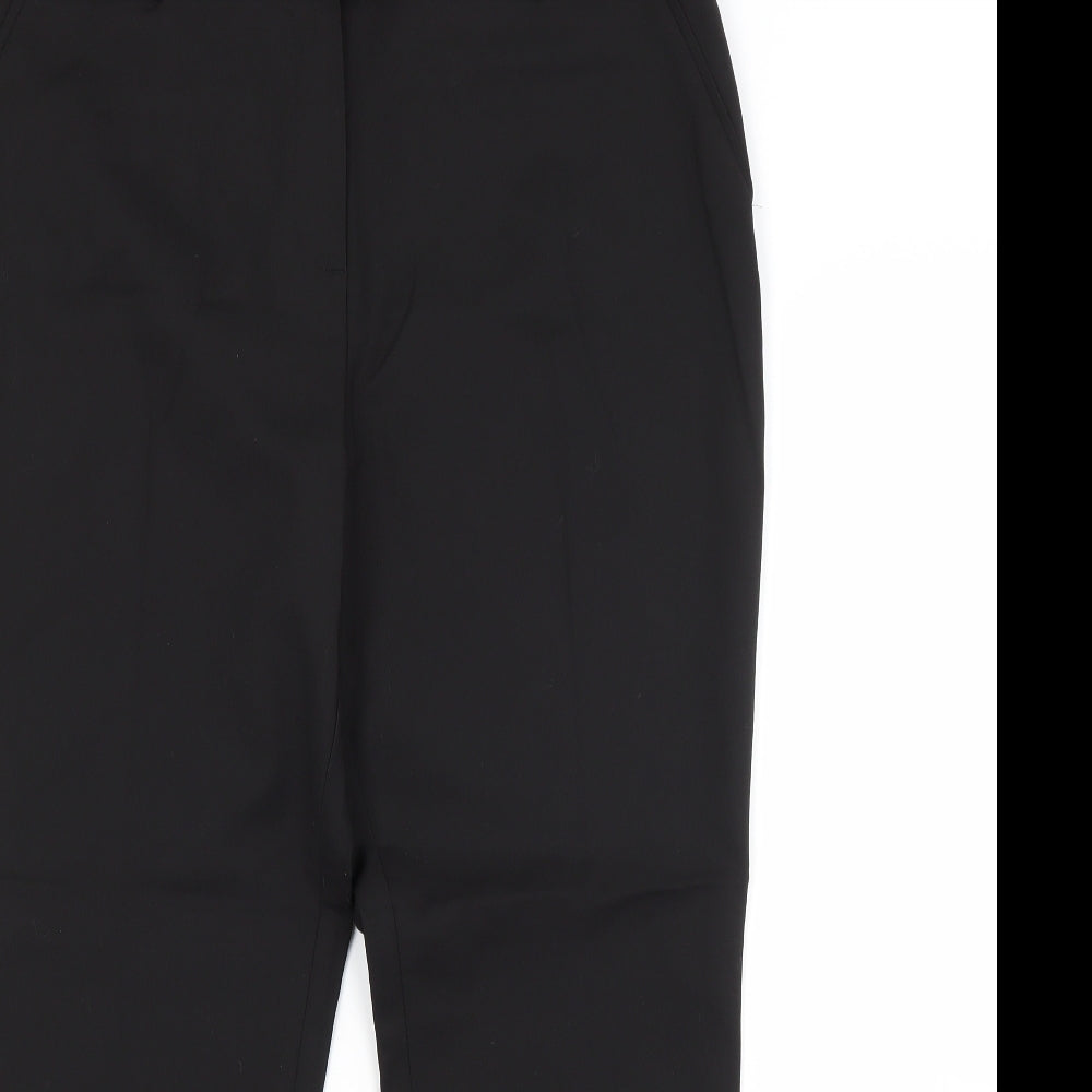Papaya Womens Black  Cotton Trousers  Size 16 L27 in Regular