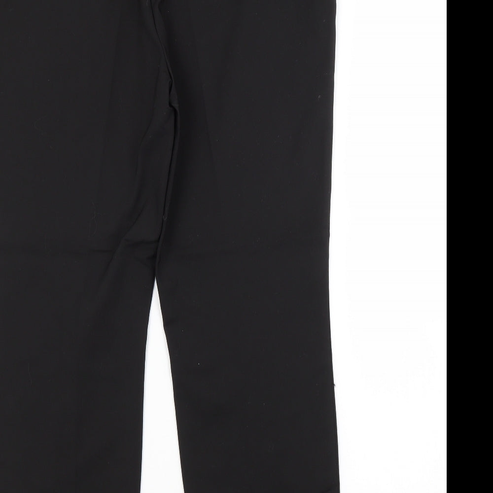 Papaya Womens Black  Cotton Trousers  Size 16 L27 in Regular