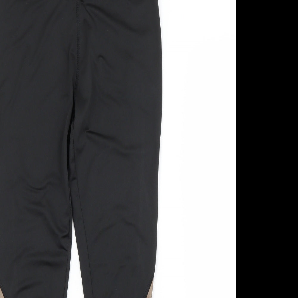 Primark Womens Black  Polyester Compression Leggings Size 6 L26 in Regular