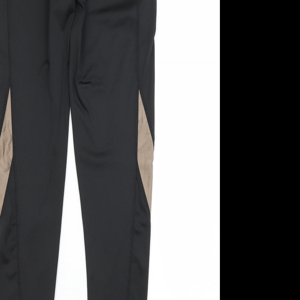 Primark Womens Black  Polyester Compression Leggings Size 6 L26 in Regular