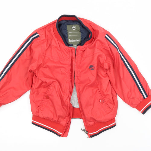 Timberland Boys Red Striped  Jacket  Size 2 Years