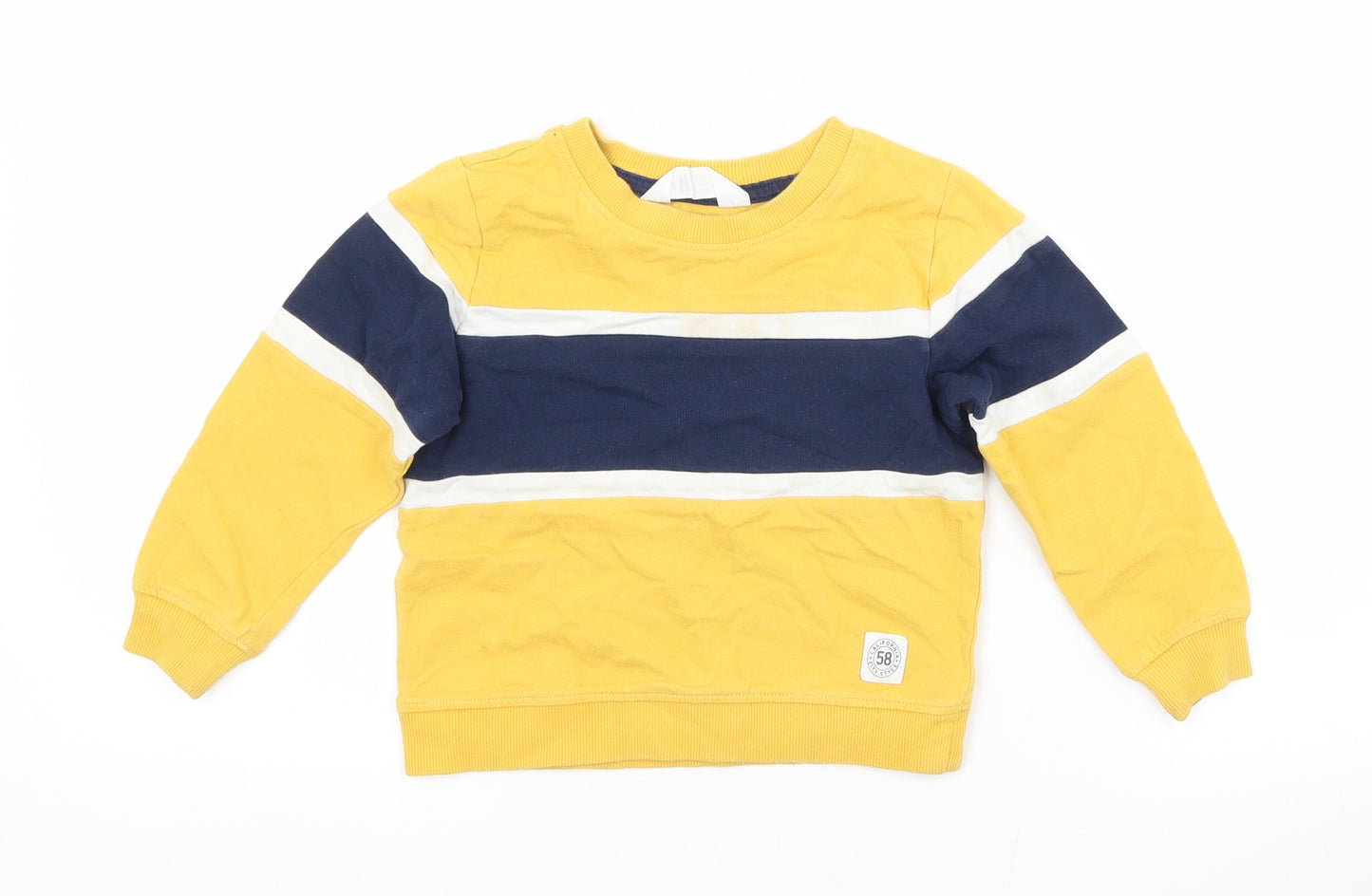 H&M Baby Yellow  Cotton Pullover Jumper Size 18-24 Months