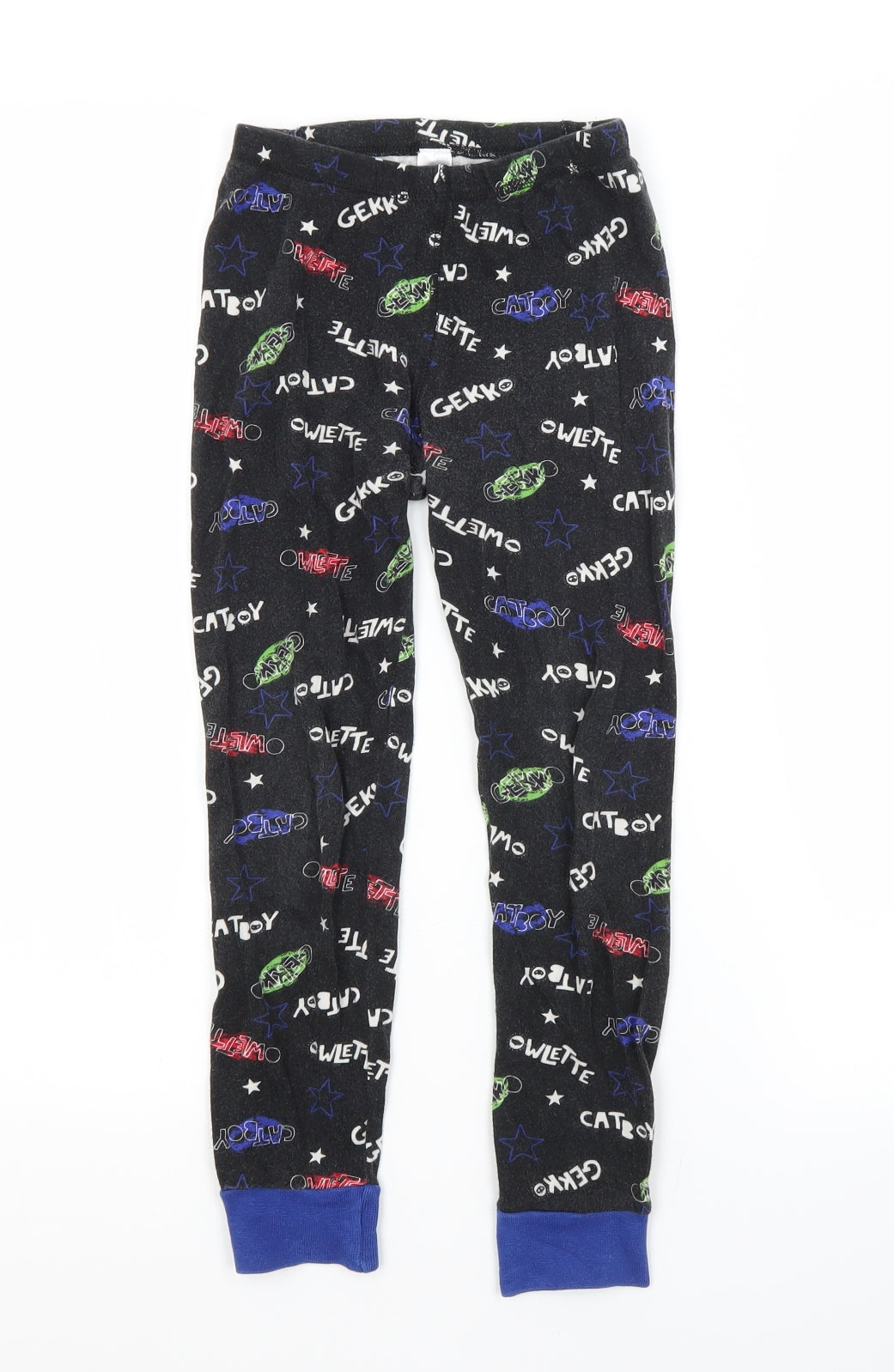 George Boys Black Spotted Cotton  Pyjama Pants Size 6-7 Years