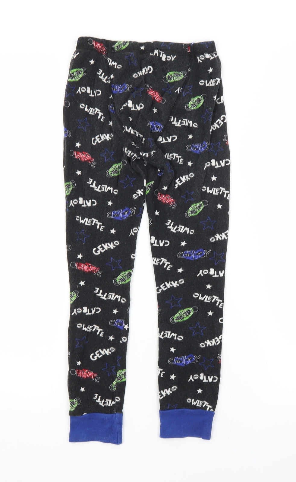 George Boys Black Spotted Cotton  Pyjama Pants Size 6-7 Years