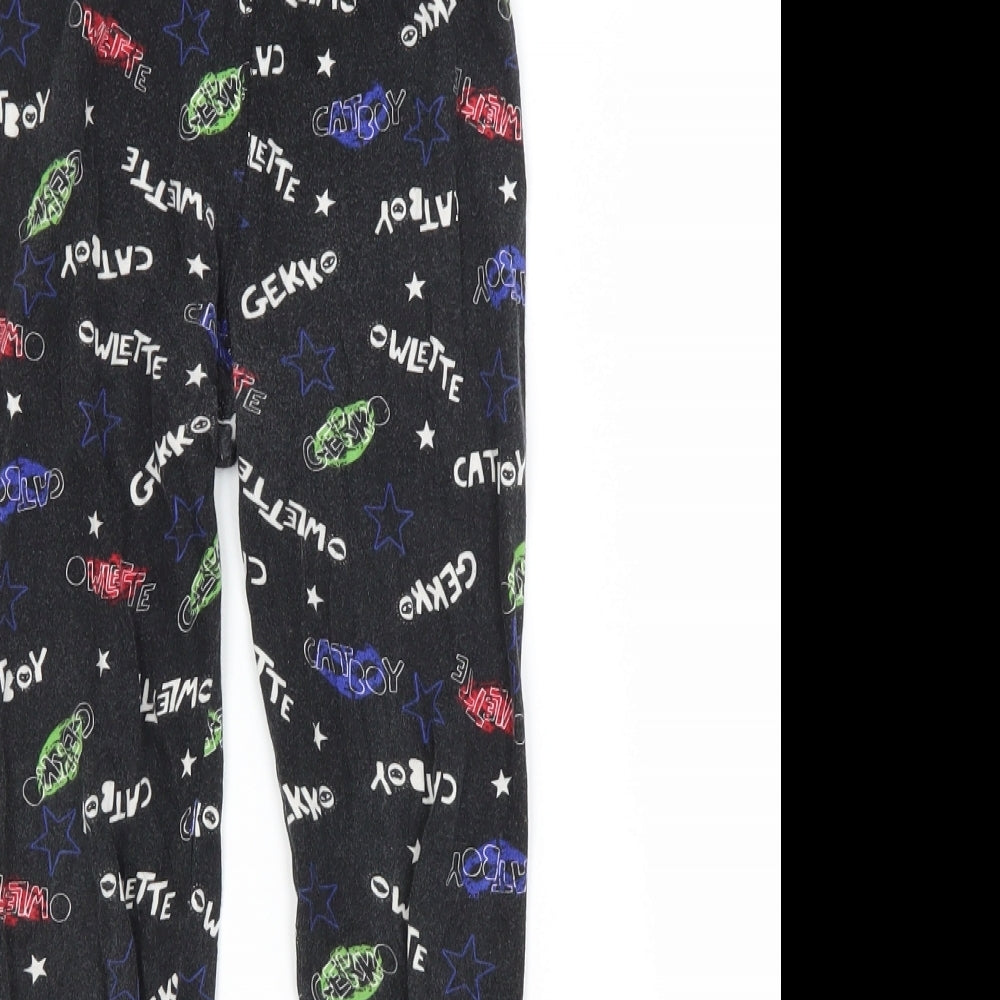 George Boys Black Spotted Cotton  Pyjama Pants Size 6-7 Years
