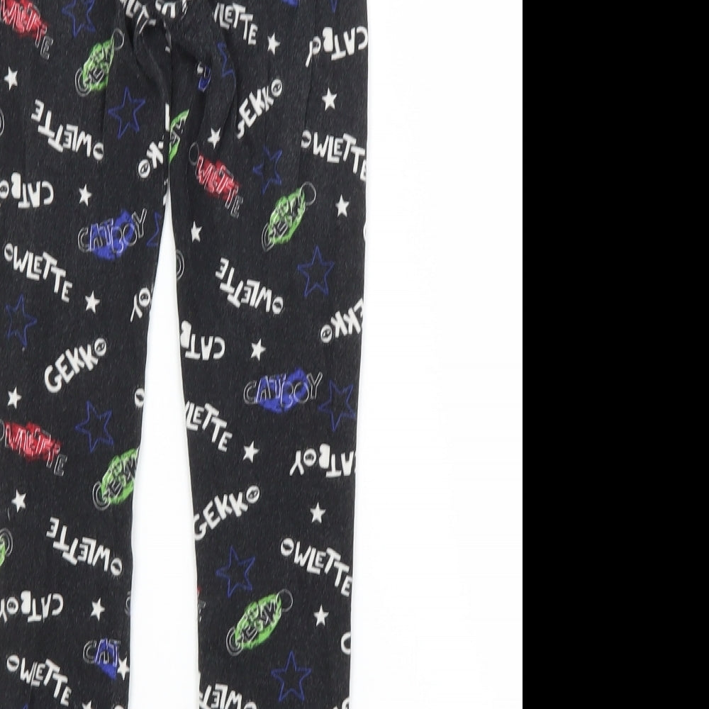 George Boys Black Spotted Cotton  Pyjama Pants Size 6-7 Years