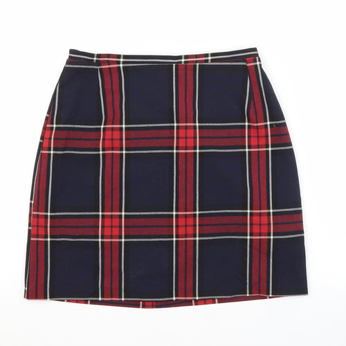New Look Womens Multicoloured Check Polyester A-Line Skirt Size 6
