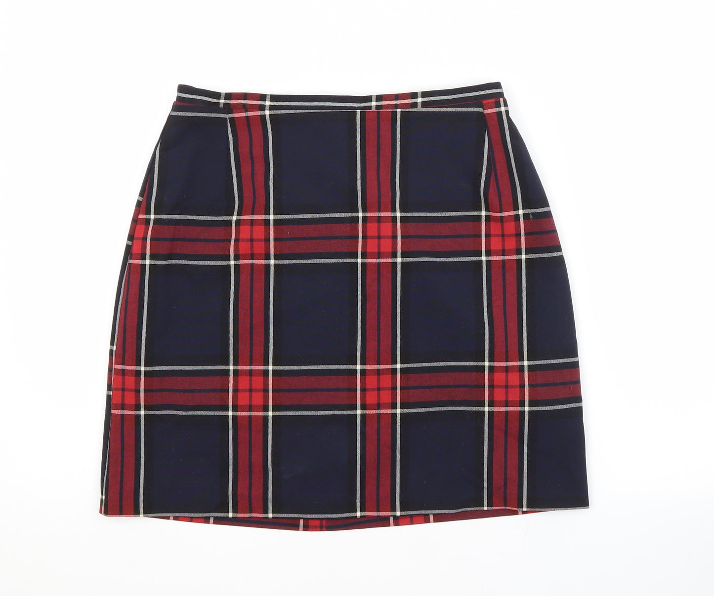 New Look Womens Multicoloured Check Polyester A-Line Skirt Size 6