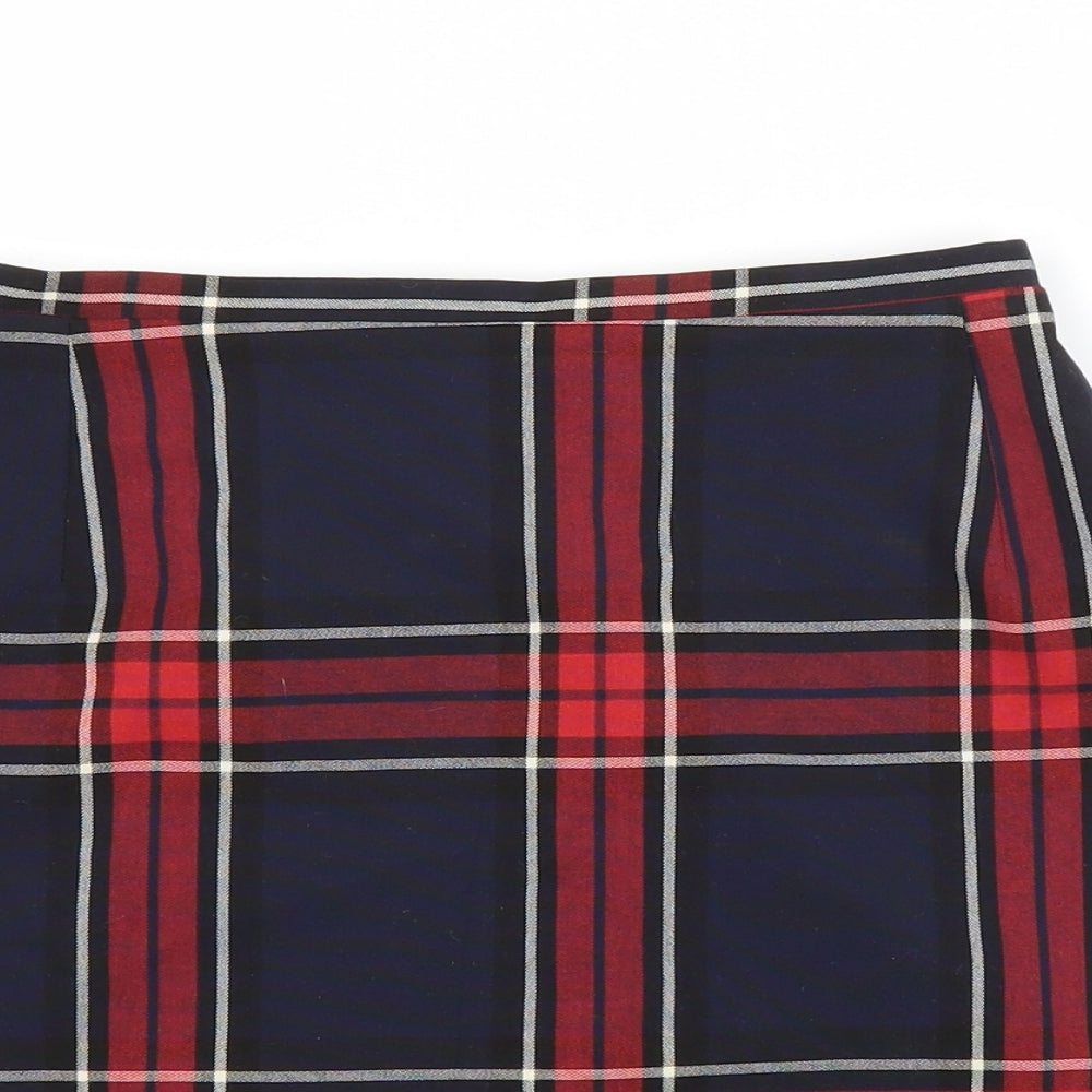 New Look Womens Multicoloured Check Polyester A-Line Skirt Size 6