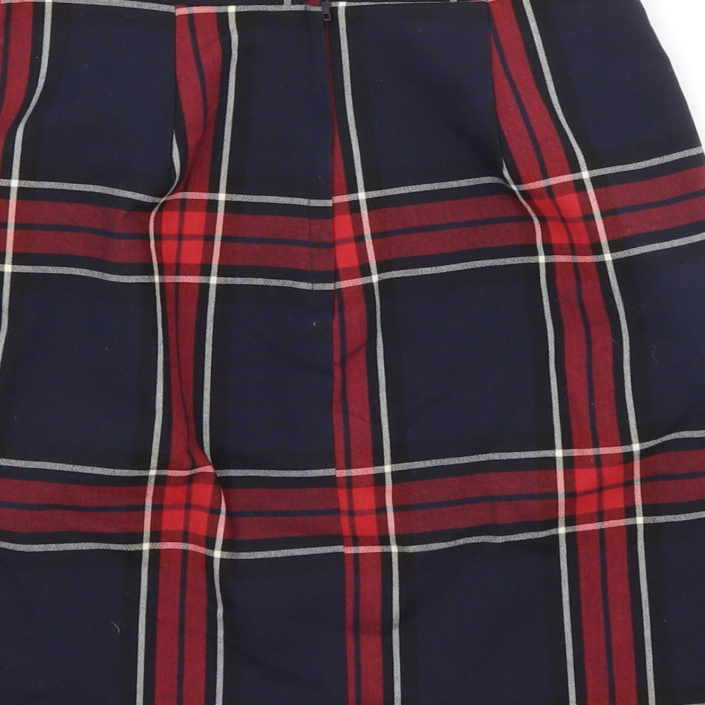 New Look Womens Multicoloured Check Polyester A-Line Skirt Size 6