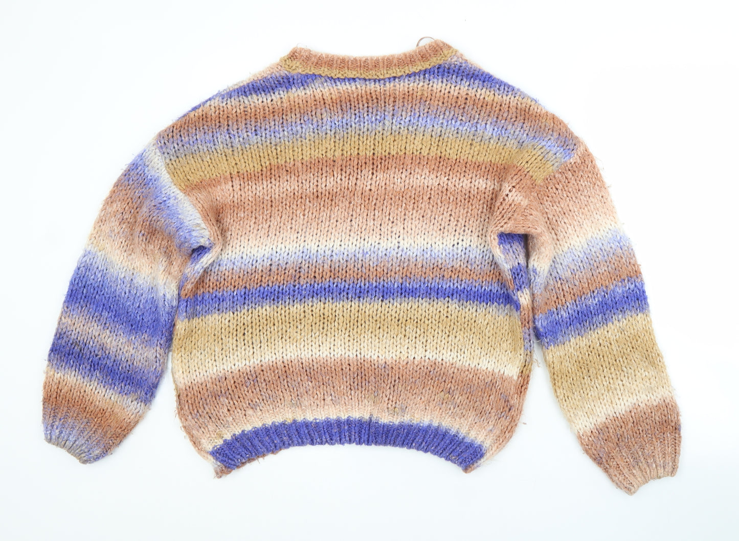 New Look Womens Multicoloured Crew Neck  Acrylic Pullover Jumper Size M