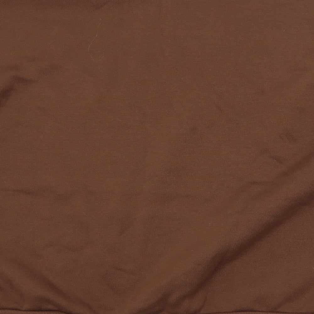 SHEIN CURVE Womens Brown Crew Neck  Polyester Pullover Jumper Size XL