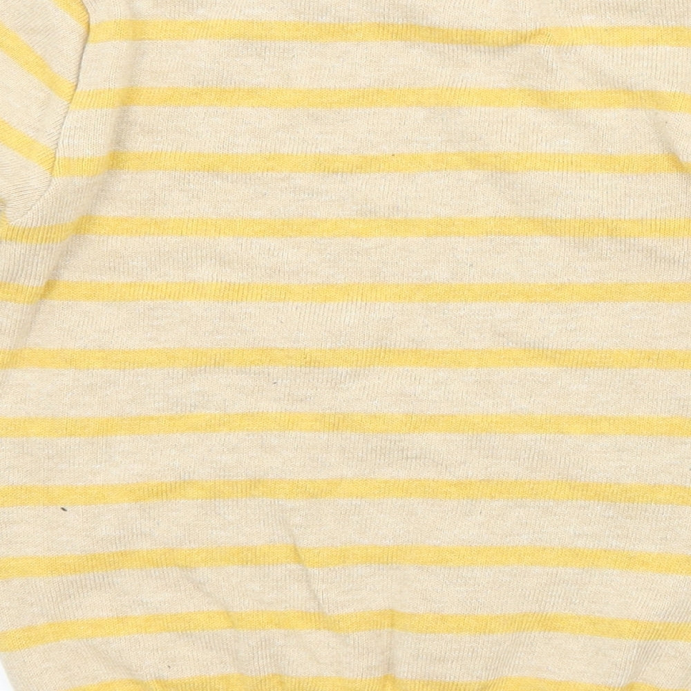 George Boys Brown Crew Neck Striped Cotton Pullover Jumper Size 3-4 Years