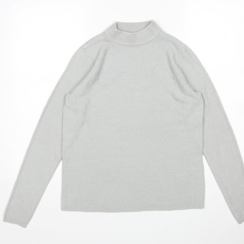 VERO MODA Womens Grey Round Neck  Acrylic Pullover Jumper Size S