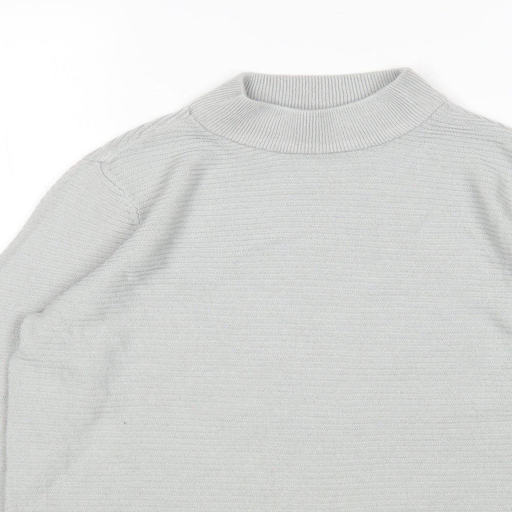 VERO MODA Womens Grey Round Neck  Acrylic Pullover Jumper Size S