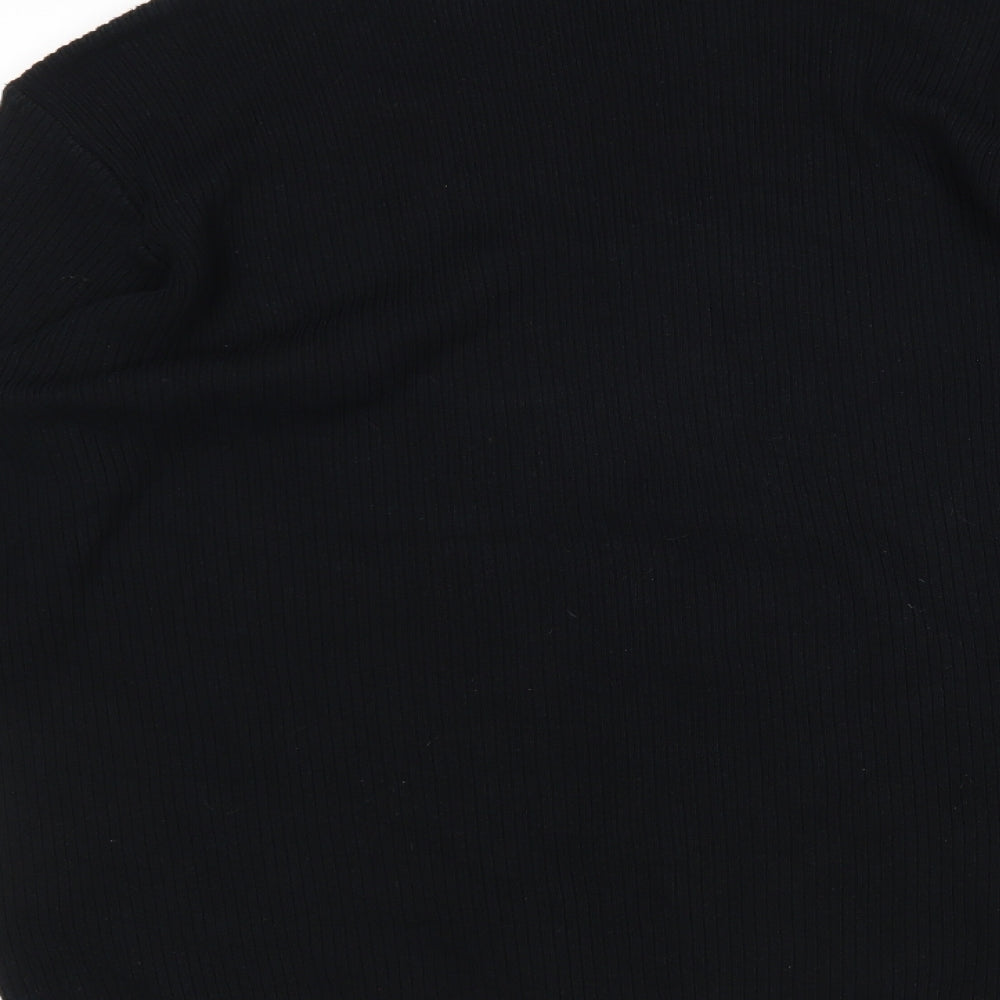 George Mens Black V-Neck  Acrylic Pullover Jumper Size M