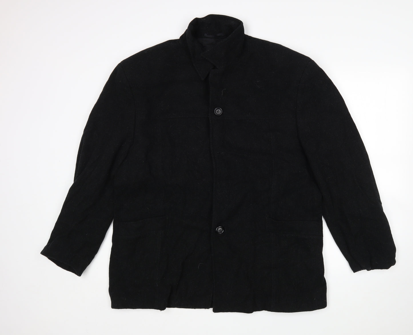 Cabco Mens Black   Overcoat Coat Size S