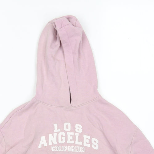 NEXT Girls Pink  Cotton Pullover Hoodie Size 5 Years