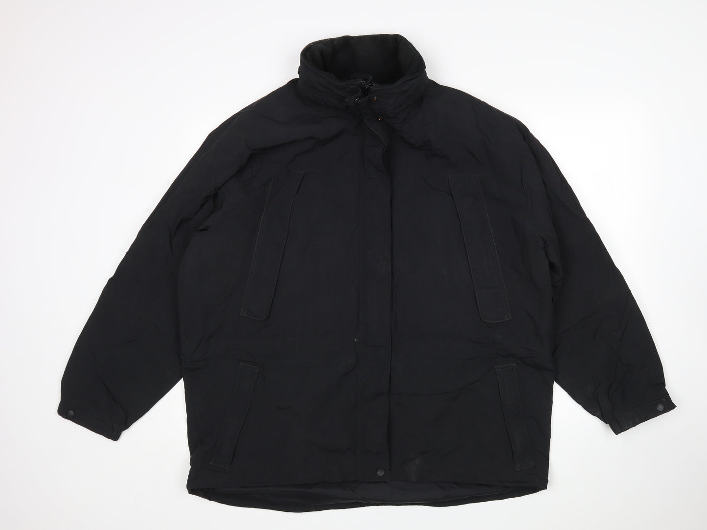 Eddie Bauer Womens Black   Rain Coat Coat Size XL
