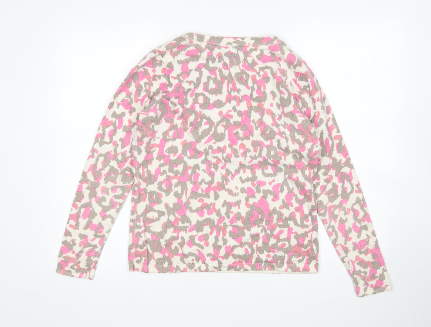 Viyella Womens Multicoloured Round Neck Animal Print Nylon Pullover Jumper Size L