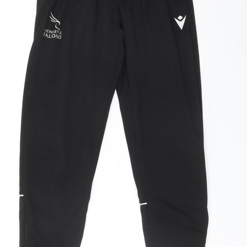 Macron Mens Black  Polyester Jogger Trousers Size S L28 in Regular