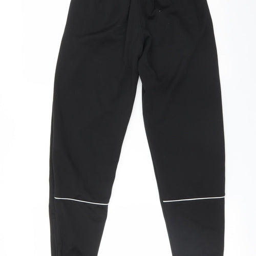 Macron Mens Black  Polyester Jogger Trousers Size S L28 in Regular