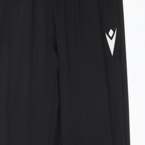Macron Mens Black  Polyester Jogger Trousers Size S L28 in Regular