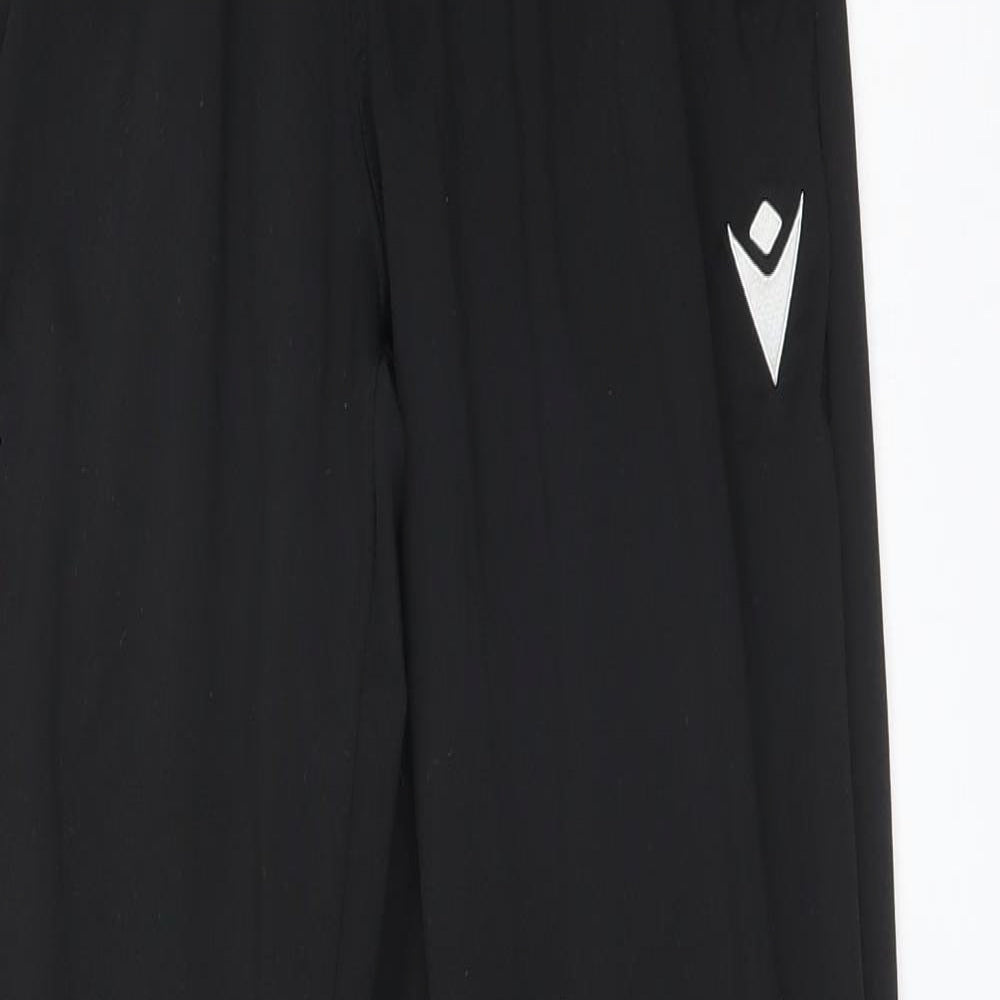 Macron Mens Black  Polyester Jogger Trousers Size S L28 in Regular