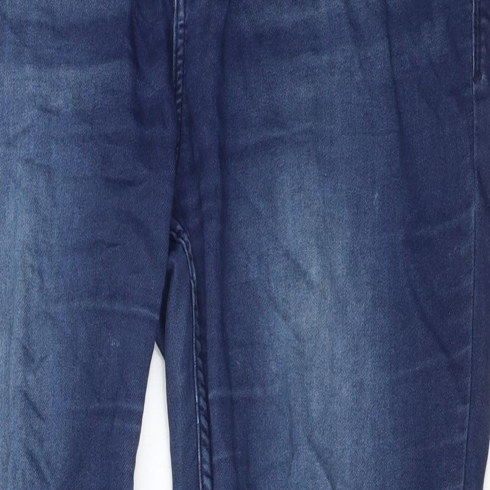 F&F Womens Blue  Cotton Skinny Jeans Size 18 L30 in Regular