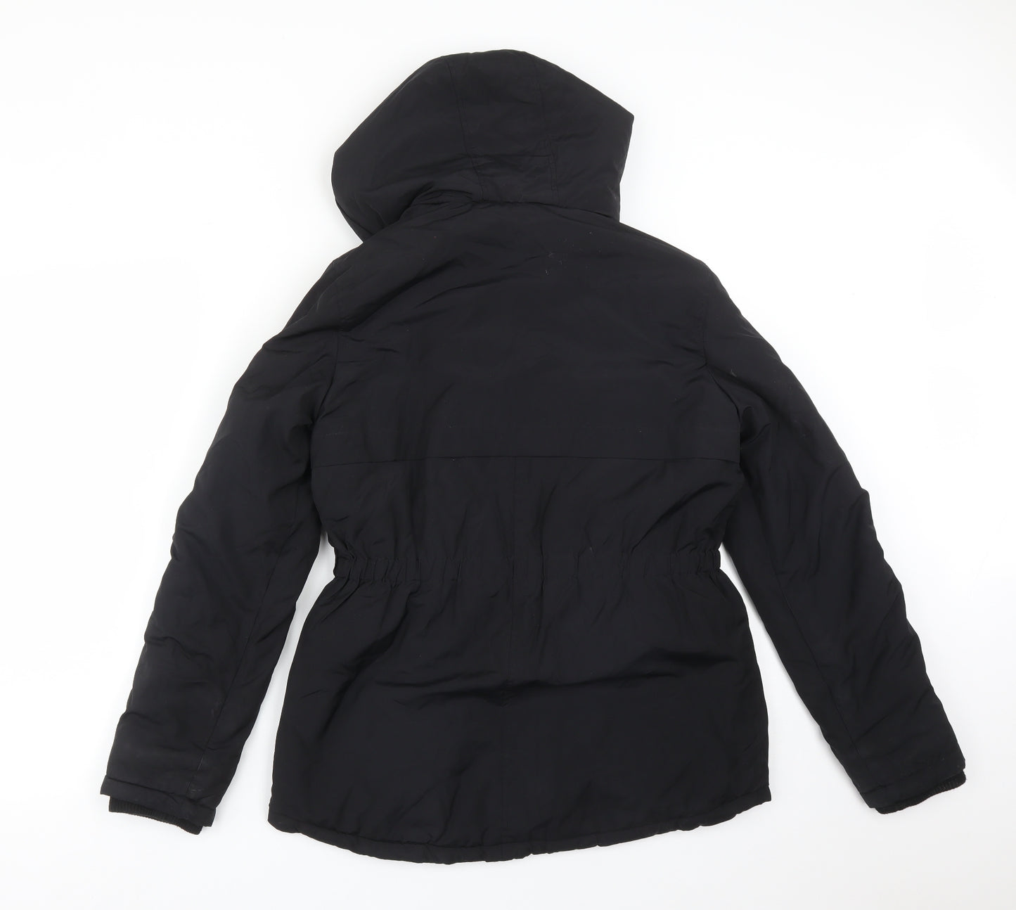 Nutmeg Girls Black   Overcoat Coat Size 13-14 Years