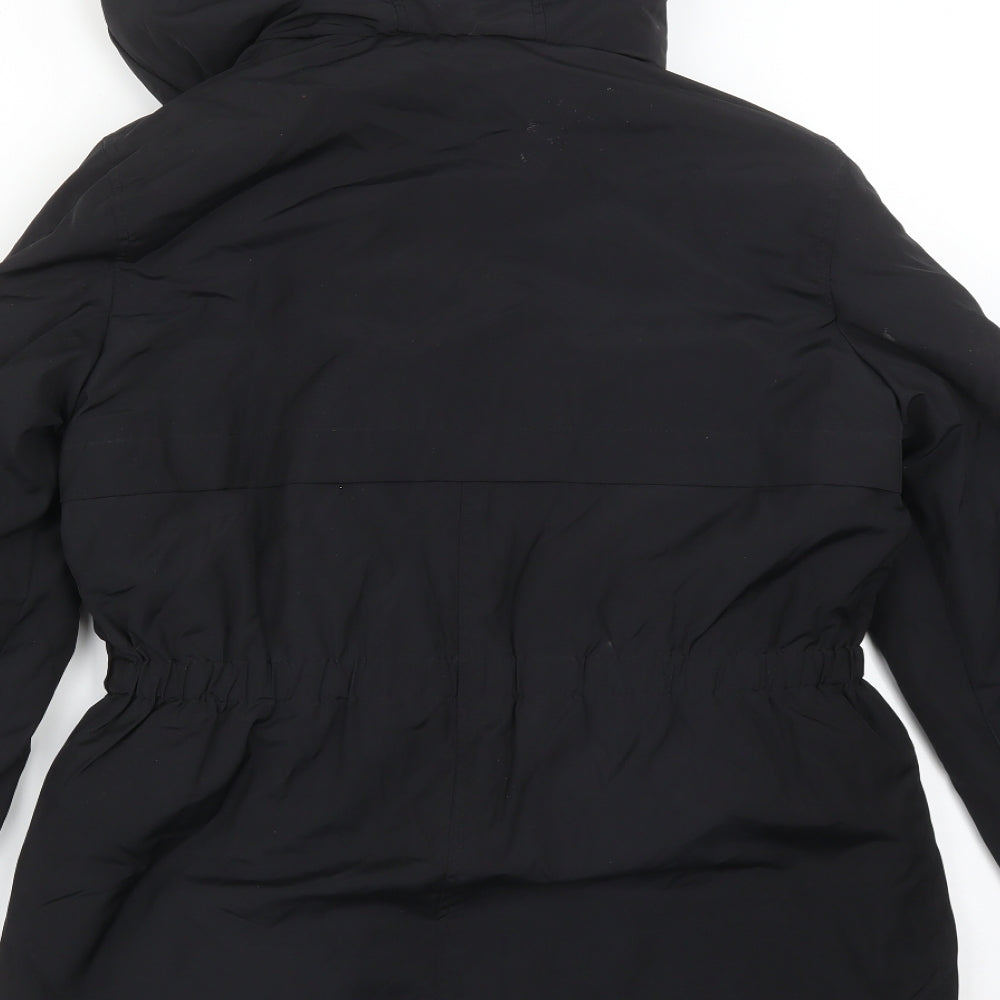 Nutmeg Girls Black   Overcoat Coat Size 13-14 Years