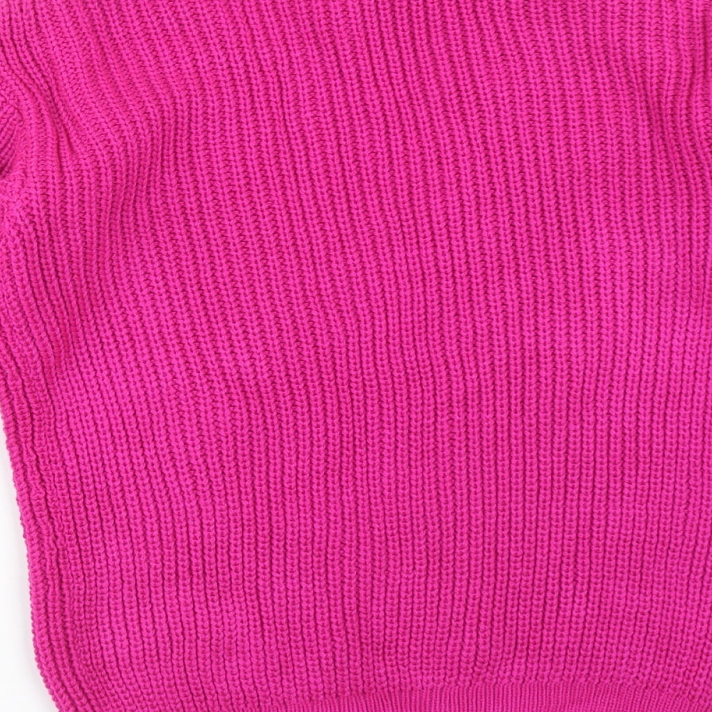 George Girls Pink   Acrylic Cardigan Jumper Size 9-10 Years
