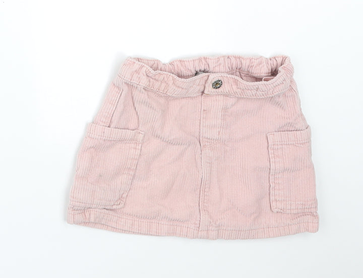 EVIE Girls Pink Cotton Straight & Pencil Skirt Size 4-5 Years Regular