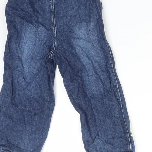 BHS Baby Blue  Cotton  Jeans Size 18-24 Months   - DINOSAUR