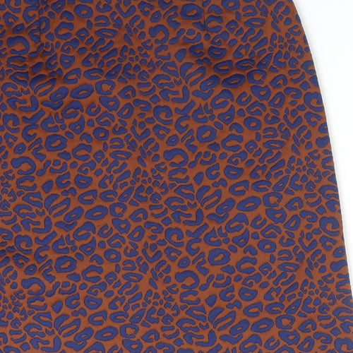 M&S Womens Multicoloured Animal Print Polyester Straight & Pencil Skirt Size 8
