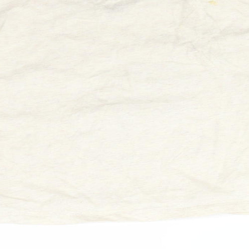 F&F Girls Beige  Cotton Basic T-Shirt Size 6-7 Years Round Neck  - FOLLOW YOUR HEART