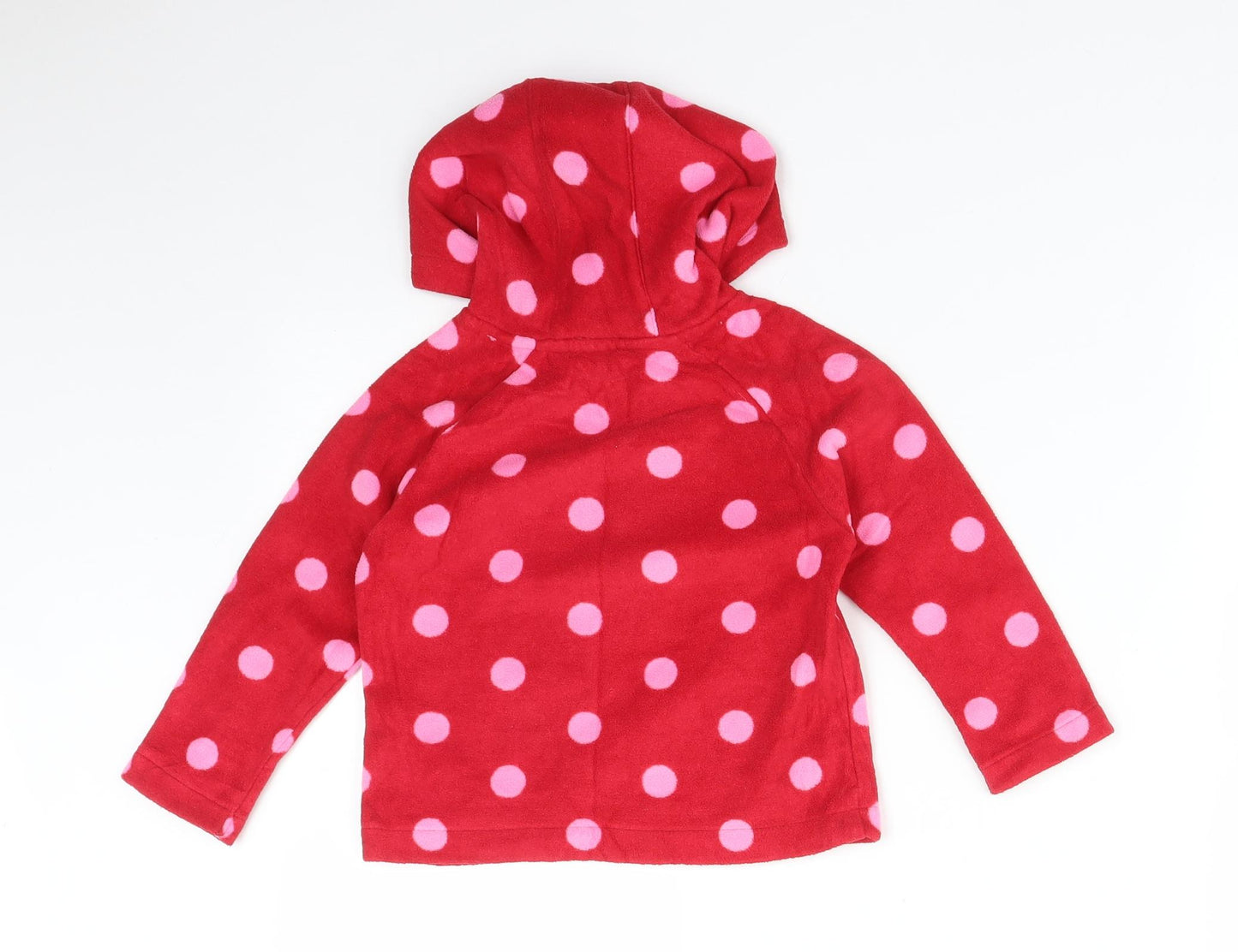 NEXT Girls Red Polka Dot Polyester Pullover Hoodie Size 2-3 Years   - UMBRELLA