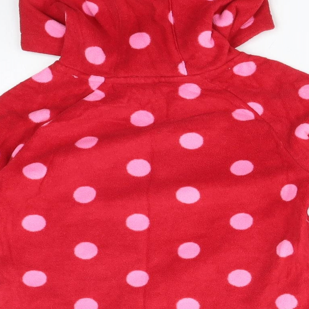 NEXT Girls Red Polka Dot Polyester Pullover Hoodie Size 2-3 Years   - UMBRELLA