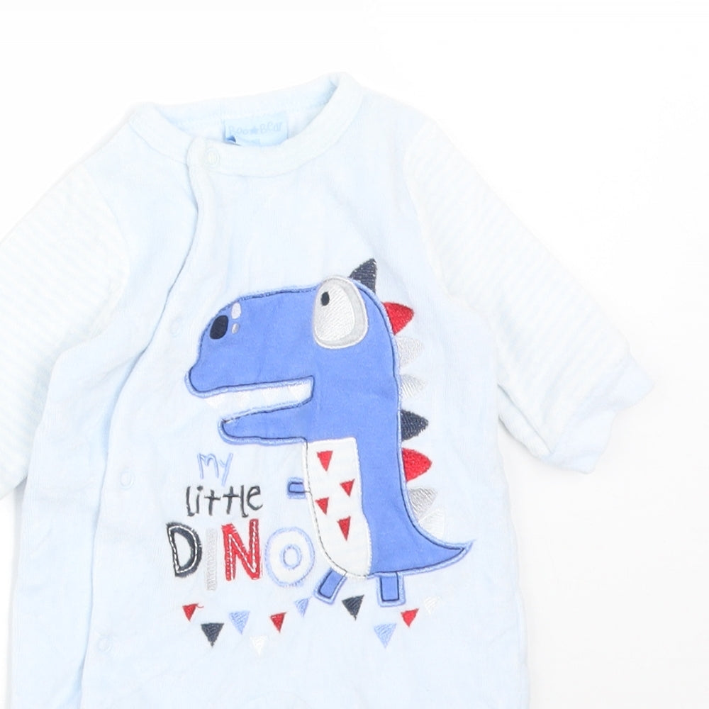 BOO BEAR Boys Blue Solid Cotton  One Piece Size Newborn   - MY LITTLE DINO