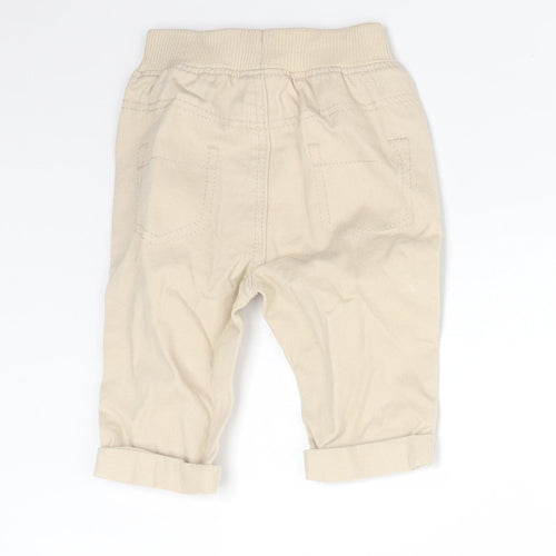 George Boys Beige  Cotton  Trousers Size 0-3 Months