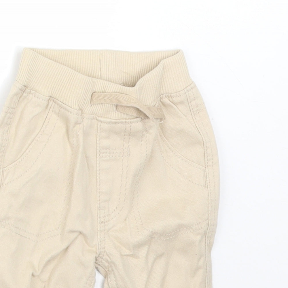 George Boys Beige  Cotton  Trousers Size 0-3 Months