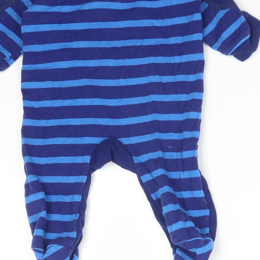 ROCKABYEBABY Boys Blue Striped Cotton Babygrow One-Piece Size 3-6 Months   - COOL CROC