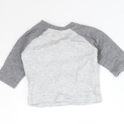 Batman Boys Grey  Cotton Basic T-Shirt Size Newborn Round Neck  - MY CAPE IS IN THE WASH